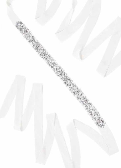 Chiffon Sash with Starlight Beading Chiffon Sash with Starlight Beading
