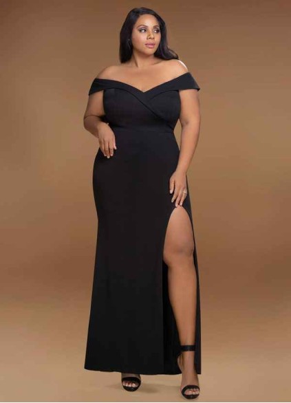 Blush Mark My Valentine Black Stretch Crepe Maxi Dress Blush Mark My Valentine Black Stretch Crepe Maxi Dress
