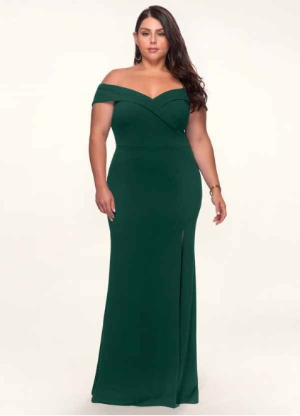 Blush Mark My Valentine Dark Emerald Stretch Crepe Maxi Dress Blush Mark My Valentine Dark Emerald Stretch Crepe Maxi Dress