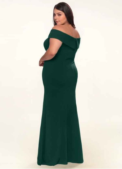 Blush Mark My Valentine Dark Emerald Stretch Crepe Maxi Dress Blush Mark My Valentine Dark Emerald Stretch Crepe Maxi Dress