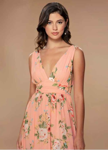 Blush Mark Versailles Blush Floral Print Floral Print Chiffon Maxi Dress Blush Mark Versailles Blush Floral Print Floral Print Chiffon Maxi Dress