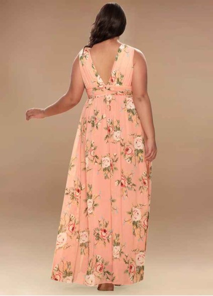 Blush Mark Versailles Blush Floral Print Floral Print Chiffon Maxi Dress Blush Mark Versailles Blush Floral Print Floral Print Chiffon Maxi Dress