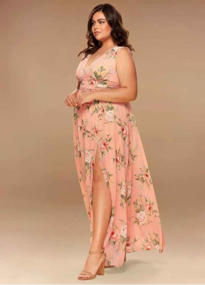 Blush Mark Versailles Blush Floral Print Floral Print Chiffon Maxi Dress Blush Mark Versailles Blush Floral Print Floral Print Chiffon Maxi Dress