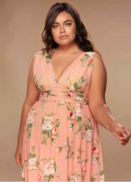 Blush Mark Versailles Blush Floral Print Floral Print Chiffon Maxi Dress Blush Mark Versailles Blush Floral Print Floral Print Chiffon Maxi Dress