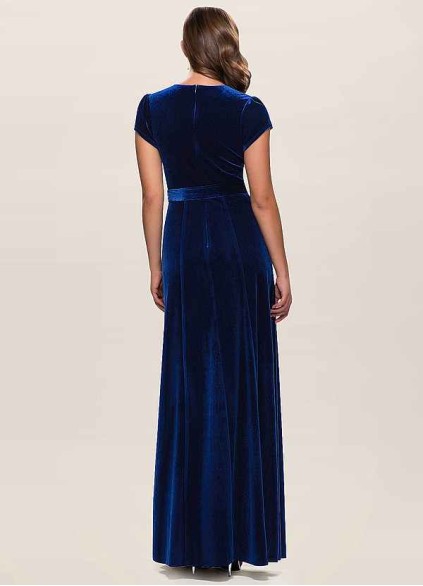 Blush Mark Dreaming Of You Navy Blue Velvet Maxi Dress Blush Mark Dreaming Of You Navy Blue Velvet Maxi Dress