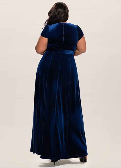 Blush Mark Dreaming Of You Navy Blue Velvet Maxi Dress Blush Mark Dreaming Of You Navy Blue Velvet Maxi Dress