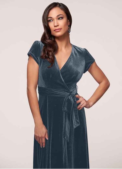 Blush Mark Dreaming Of You French Blue Velvet Maxi Dress Blush Mark Dreaming Of You French Blue Velvet Maxi Dress