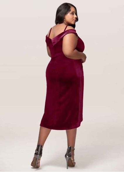 Blush Mark Sweet Desire Cabernet Velvet Midi Dress Blush Mark Sweet Desire Cabernet Velvet Midi Dress