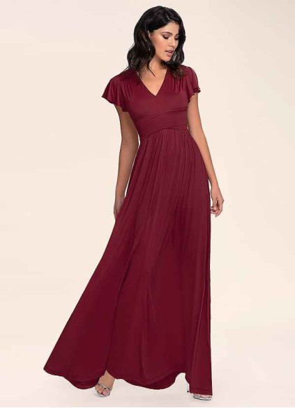 Blush Mark Earnest Of Style Burgundy Jersey Maxi Dress Blush Mark Earnest Of Style Burgundy Jersey Maxi Dress