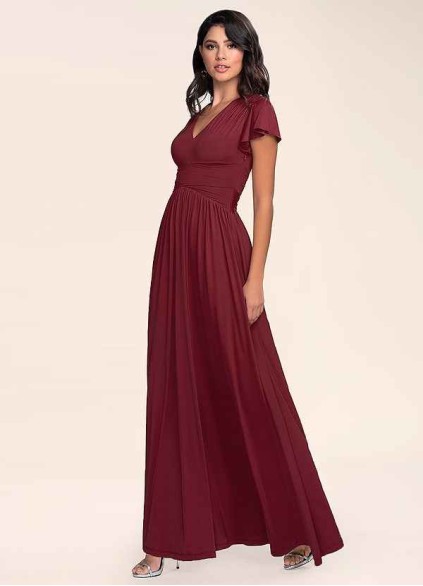 Blush Mark Earnest Of Style Burgundy Jersey Maxi Dress Blush Mark Earnest Of Style Burgundy Jersey Maxi Dress