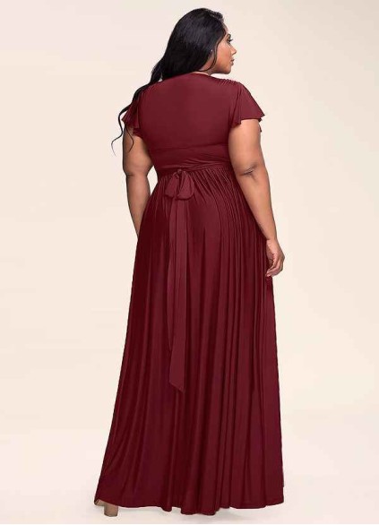 Blush Mark Earnest Of Style Burgundy Jersey Maxi Dress Blush Mark Earnest Of Style Burgundy Jersey Maxi Dress