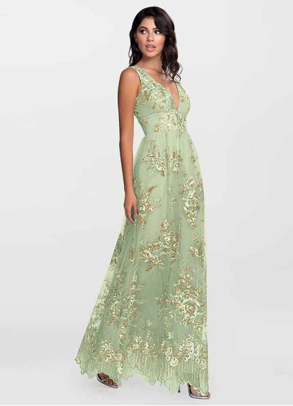 Blush Mark Romantic Adventure Dusty Sage Embroidery Tulle Maxi Dress Blush Mark Romantic Adventure Dusty Sage Embroidery Tulle Maxi Dress