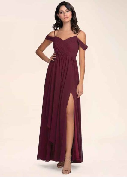Blush Mark Philosophy Of Love Cabernet Chiffon Maxi Dress Blush Mark Philosophy Of Love Cabernet Chiffon Maxi Dress