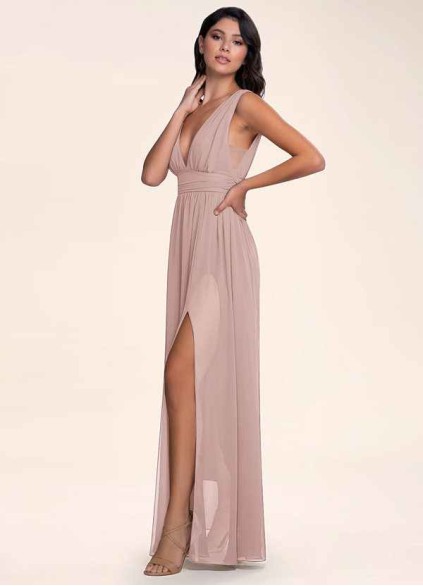 Blush Mark Dancing Queen Dusty Rose Chiffon Maxi Dress Blush Mark Dancing Queen Dusty Rose Chiffon Maxi Dress