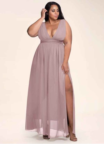 Blush Mark Dancing Queen Vintage Mauve Chiffon Maxi Dress Blush Mark Dancing Queen Vintage Mauve Chiffon Maxi Dress