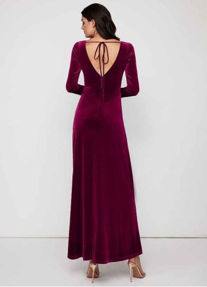 Blush Mark New Moon Cabernet Velvet Maxi Dress Blush Mark New Moon Cabernet Velvet Maxi Dress