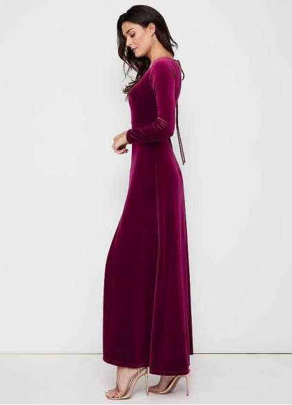 Blush Mark New Moon Cabernet Velvet Maxi Dress Blush Mark New Moon Cabernet Velvet Maxi Dress