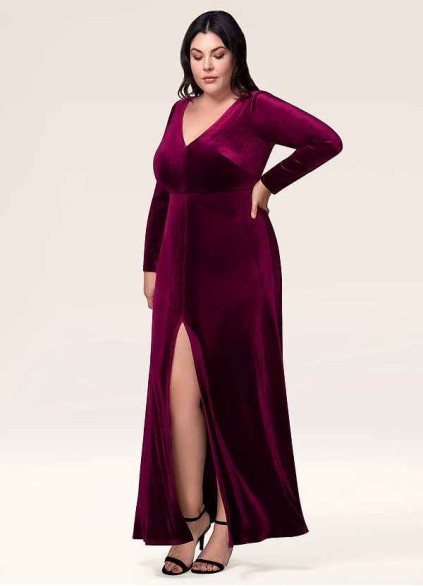 Blush Mark New Moon Cabernet Velvet Maxi Dress Blush Mark New Moon Cabernet Velvet Maxi Dress