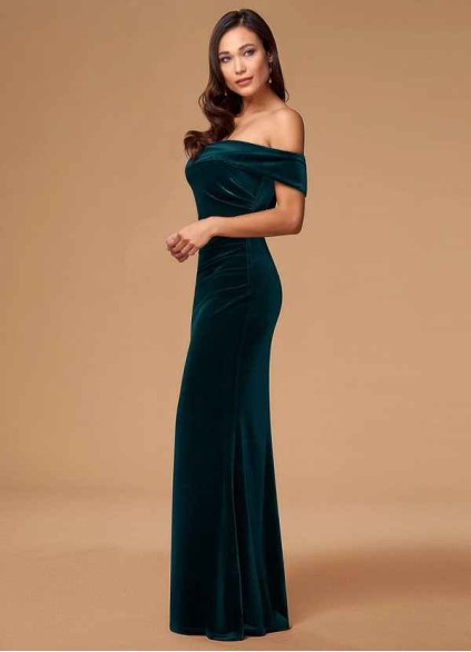 Blush Mark Sweet Thing Dark Green Velvet Maxi Dress Blush Mark Sweet Thing Dark Green Velvet Maxi Dress