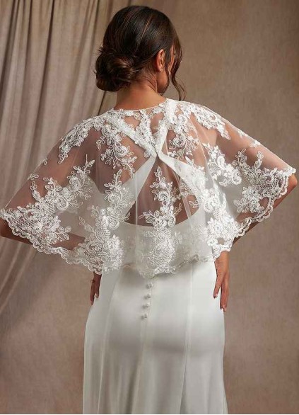 Syekd Hephzibah Lace Tulle Wrap Syekd Hephzibah Lace Tulle Wrap