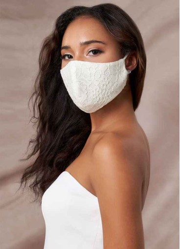 Syekd Non-Medical Ivory Lace Reusable Face Mask