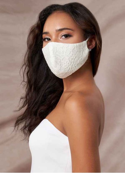 Syekd Non-Medical Ivory Lace Reusable Face Mask
