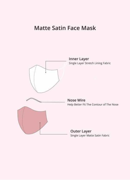 Updated Non-Medical Matte Satin Reusable Face Mask Updated Non-Medical Matte Satin Reusable Face Mask