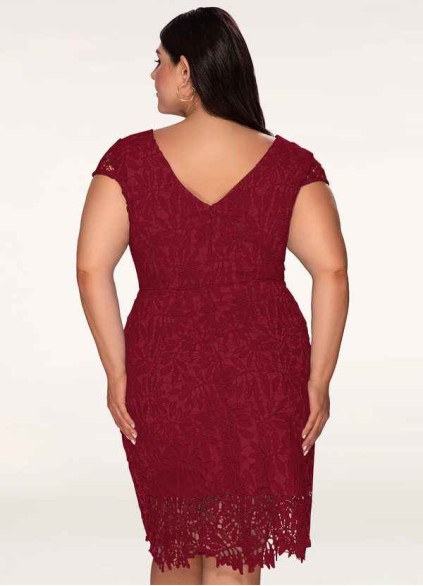 Blush Mark Heavenly Kiss Burgundy Lace Bodycon Short Dress Blush Mark Heavenly Kiss Burgundy Lace Bodycon Short Dress
