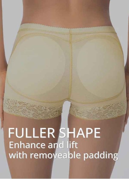 Padded Butt Lifter Lace Boyshort Booty Shaper Padded Butt Lifter Lace Boyshort Booty Shaper