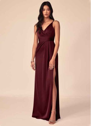 Syekd Aqua Stretch Satin Dress