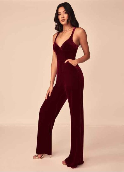 Syekd Emmette Velvet Jumpsuit Syekd Emmette Velvet Jumpsuit