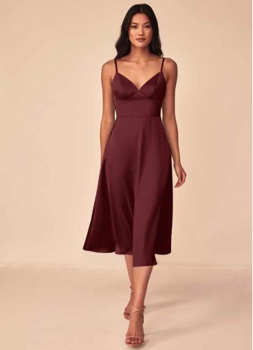 Syekd Dottie Stretch Satin Dress