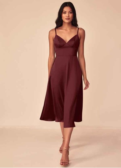 Syekd Dottie Stretch Satin Dress