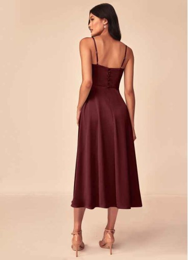 Syekd Dottie Stretch Satin Dress