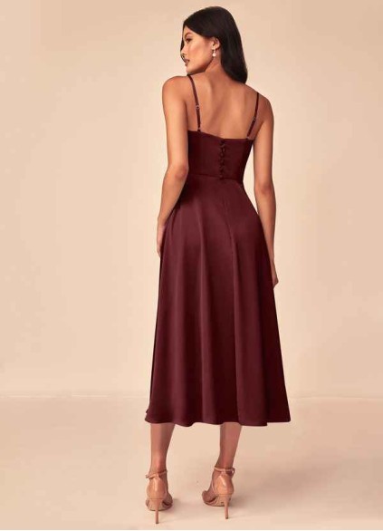 Syekd Dottie Stretch Satin Dress Syekd Dottie Stretch Satin Dress