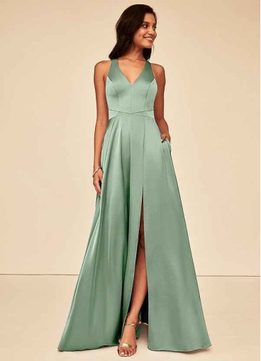 Syekd Ceria Stretch Satin Dress