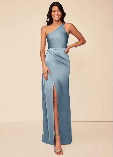 Syekd Maron Stretch Satin Dress