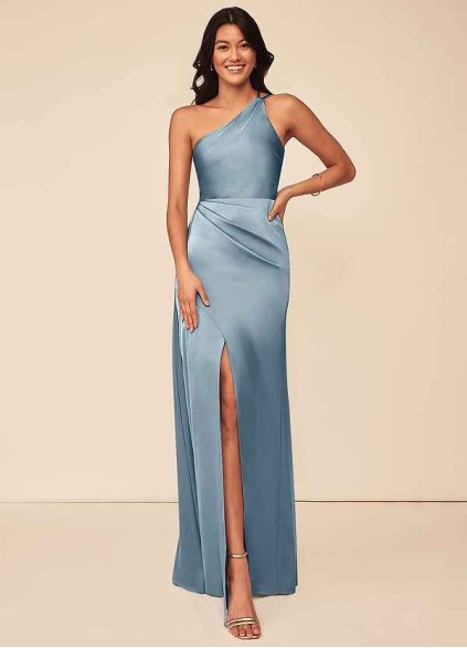 Syekd Maron Stretch Satin Dress