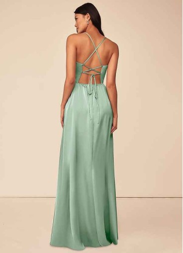 Syekd Raya Stretch Satin Dress