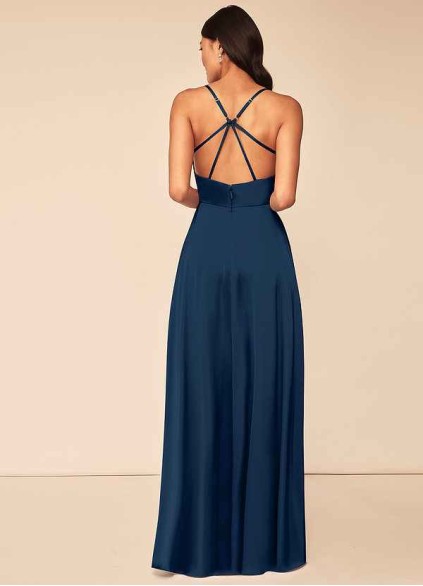 Syekd Clove Stretch Satin Dress