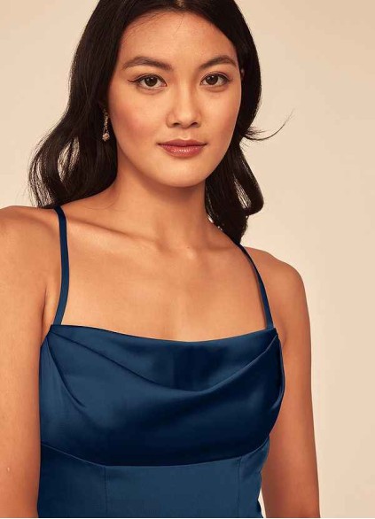 Syekd Clove Stretch Satin Dress