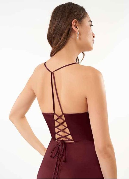 Syekd Maksim Stretch Satin Dress Syekd Maksim Stretch Satin Dress