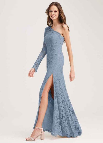PT101 3 Pnina Signature Lace One-shoulder Gown PT101 3 Pnina Signature Lace One-shoulder Gown