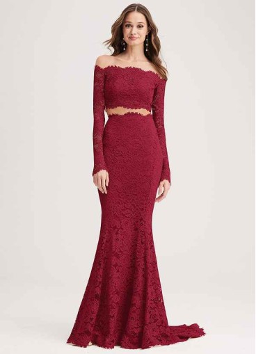 PT101 4 Pnina Tornai Signature Lace Long-sleeved Crop Top