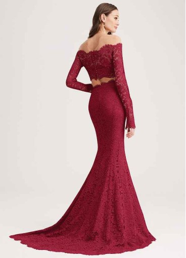 PT101 4 Pnina Tornai Signature Lace Long-sleeved Crop Top