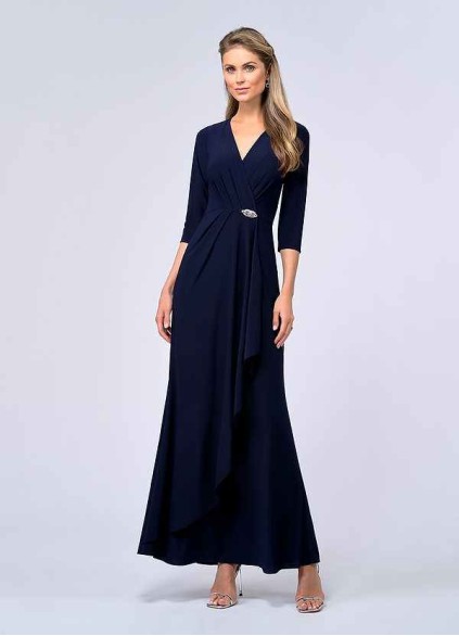 UpStudio Pleated V-Neck Jersey Gown UpStudio Pleated V-Neck Jersey Gown
