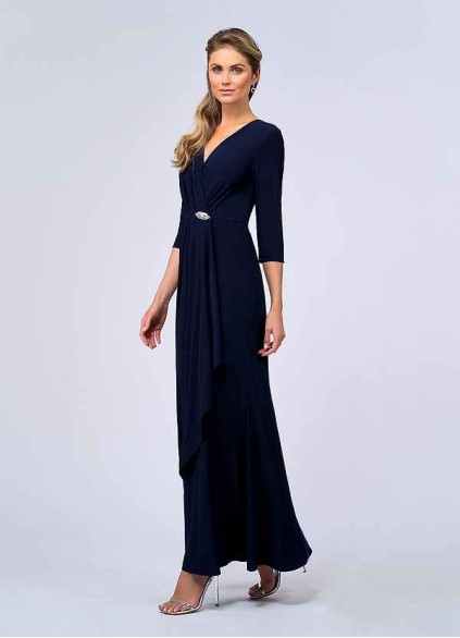 UpStudio Pleated V-Neck Jersey Gown UpStudio Pleated V-Neck Jersey Gown