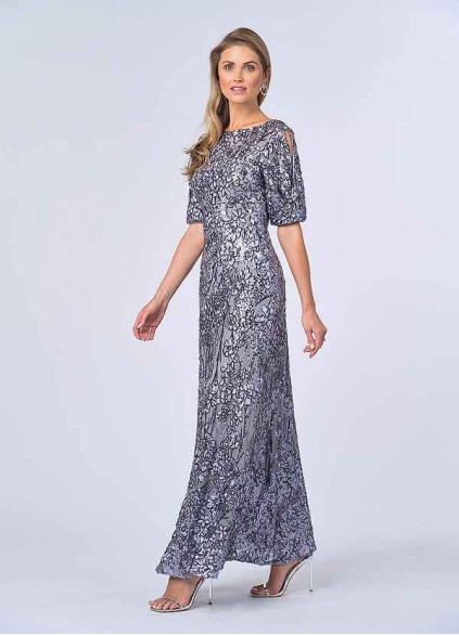 UpStudio Sequin Floral Lace Gown UpStudio Sequin Floral Lace Gown