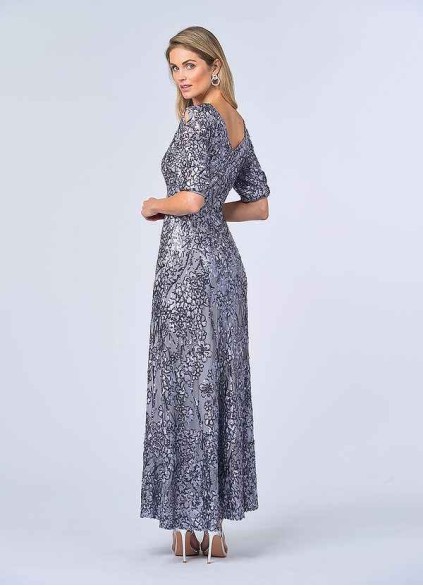 UpStudio Sequin Floral Lace Gown UpStudio Sequin Floral Lace Gown