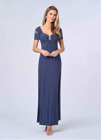 UpStudio Illusion Cap Sleeved Jersey Gown UpStudio Illusion Cap Sleeved Jersey Gown